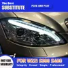 Car Accessories DRL Daytime Running Light Front Lamp For Benz W221 S300 S400 LED Headlight 06-09 Streamer Turn Signal Angel Eye Projector