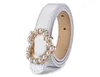 Fashion Kids Pearl Love Heart Smooth Buckle Belt ins Children Enfants Metal Letter Boucles PU Cuir Belts Boys Pantal