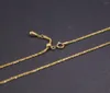 Kedjor REAL AU750 Pure 18K Yellow Gold Chain Women Juster Full Starlink Necklace 2.3-2.4G 17.9 tum