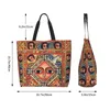 Shopping Bags Ethiopian Ancient Art Grocery Tote Bag Women Kawaii Canvas Shopper Shoulder Large Capacity Handbags