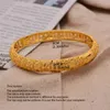 24K 4PCLlot Dubai Wedding Bangles for Women Etiopian Jewelry Gold Kolor Banles Bransolety Bracelety Kobiety Birthday Biżuter Prezenty 240103