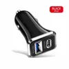 Portable 15W 3A Dual Ports PD Car Charger Mini QC3.0 USB Type C Fast Quick Car Phone Charger For iPhone 15 Samsung Android Phone