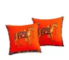 Taie d'oreiller nordique rétro léger luxe cheval super doux, housse de coussin, maison, canapé, modèle de chambre, sans noyau d'oreiller, vente en gros