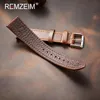 Retro äkta läderband oljevax missfärgning cowhide watchband 1819 20 2122mm högkvalitativ affärsvaktband 240104