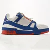 Diseñador Hombres Sneaker Virgil Trainer Zapatos casuales Cuero de becerro bajo Abloh Blanco Verde Rojo Azul Superposiciones Plataforma Mujeres al aire libre Zapatillas de deporte Tamaño 36-45 11