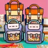 wholesale Cute Backpack Standing Candy Bags Zip Lock Cookie Gift Plastic Bag For Biscuits Baking Package Kids Birthday Party Supplies ZZ