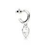 Designer 925 Silver Heart Diamond Heart Tag Pendentif Boucles d'oreilles Précision Mode Polyvalent Boucles d'oreilles pour femmes