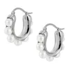 Boucles d'oreilles créoles petites filles élégantes en forme de U pour dames, bijoux haut de gamme pour rencontres, fiançailles, bal de promo, mariage, cadeau d'anniversaire