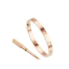 bracciale rigido di design gioielli firmati 4CZ diamante misura da 16 a 22 oro argento placcato rosa acciaio inossidabile moda blocco polsino di lusso per donna uomo donna uomo coppia