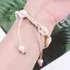 Charme Pulseiras Cowrie Shell Pulseira Praia Bangle Cadeia Calçado Branco Banda Pés Franja