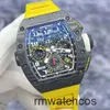 Lyxklockor Richardmiler Mens Mechanical Watch Chronograph Richardmiler RM1102 Shanghai Limited Edition Black Ntpt Material Timing Två plats Automatisk mecha