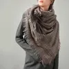 Bufandas de invierno para mujer, bufanda de lana a cuadros de tartán de estilo británico, chal de Pashmina de Cachemira suave y cálido para mujer, Bufandas 2024