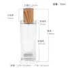 Butelki do przechowywania perfum butelka Glass Glass Glass Bayonet Transparent 50 ml pusta drewniana pokrywa spray