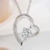 Collier pendentif en cristal avec nœud en forme de cœur pour femmes, vente en gros, bijoux cadeau pour la saint-valentin, la fête des mères