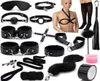 NXY dla dorosłych zabawki 12PCS Pluszowe zestawy BDSM BDSM Zestaw ograniczenia łóżka Zestaw Slave Slave Kułaczy kajdanki Gag Whip SM Sex Toys For Women Pil3819099