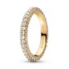 925 funtów srebrny nowy urok mody oryginalny pierścień, srebrny pierścień, panie pełne diamentowe różowe złoto pierścień