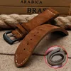 23mm Watch Band Genuine Suede Leather Strap Handmade Watchband Waterproof With Quick Release Bar For Brand 240104