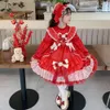 Robe de princesse Lolita en peluche pour filles, haut de gamme, robe de Banquet exquise pour enfants, hiver