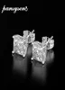 PANSYSEN Klassieke 6 MM 7 MM 8 MM Vierkante Gemaakt Moissanite Bruiloft Verloving Stud Oorbellen Voor Vrouwen 925 Zilveren Fijne sieraden Geschenken4100370