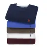 Mode hommes Designer Polo pull laine bleu foncé lettre broderie confortable chaud pull décontracté haut tricoté 3222