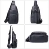 WESTAL peau de vache en cuir véritable sac à bandoulière hommes poitrine décontracté voyage Pack noir hommes sacs à bandoulière concepteur 240104