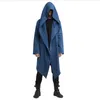 Winterkleding heren vest met capuchon lange trenchcoat streetwear effen kleur verdikte windjack hoodie jassen s-3xl 240104
