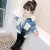 Jackets MODX Kids Jean Vest Fleece Thermal Faux Fur Girls Winter Clothes Toddler Casual Denim Solid Color Baby Girl