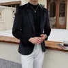 Abiti da uomo Abito a un bottone di alta qualità Stile britannico Slim Elegante Moda Business Abito casual Tuxedo Plover Case Blazer Jacket