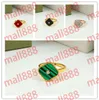 Fashion diamond designer Band ring many colours clover shell jewelry 18k plated wedding rings for women Party Anniversary engageme5138339