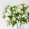 Decorative Flowers 68CM 10 Head Artificial Sea Holly Home Decoration Flower Arrangement With Grass Plants Wedding Placement Art