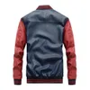 Men's Embroidered Baseball Jacket Leather Casual Jacket Slim Wave Fleece Stand-up Collar Leather Jacket 240103