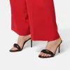 サンダルセクシーなスティレットヒール2024夏のシンプルなスタイルスリッパパーティーポンプゴールドサンダリアエレガントな女性靴
