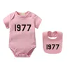 ESS Pagliaccetti neonato Set Tute in cotone per bambini Set Abiti a maniche corte Designer per ragazze Ragazzi Pagliaccetto 1977 Tuta per bambini Tuta di lusso CYD24010404-6