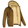 Men's Hoodies 2024 Winter Casual Thick Warm Full Zip Up Hooded Jackets Men Heavyweight Fleece Sweatshirt Outdoor Adventure Jacket Coats