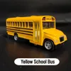 1/36 Réplica de autobús escolar amarillo Modelo de coche de metal Escala Colección de vehículos fundidos Decoración interior del hogar Regalo Niño Juguete 240104