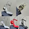 Roserouche Sandal 10cm Womens Designer Slingbacks Sculpted Flower High-heeled Round Toe Luxury Dinner Shoes Ankle Strap Buckle Party Dress Shoe