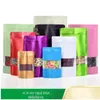 Stand Matte Zip Lock Meerdere maten en kleuren Voedselverpakking Mylar-zakken met helder venster aan de voorkant 100 stuks Verpakkingszakken Ohotu