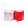 Cadeau cadeau double couche ronde boîtes de papier de fleurs avec ruban créatif bouquet de roses emballage boîte en carton Saint Valentin mariage Dro Dhykj