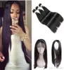 8A Haar Brasilianisches Reines Haar Vorgezupft 360 Frontal mit Bundles Glattes Haar spinnt 360 Lace Frontal mit Bundles HC 360 Lace 4248917