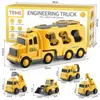 TEMI – jouets de camion moulés sous pression, véhicules d'ingénierie, pelle, Bulldozer, ensembles de modèles éducatifs pour enfants, garçons pour 240103