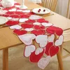 Nappe de table brodée pour la saint-valentin, fournitures de décoration lavables