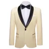 Men's Suits Luxury Blazer For Men Silk Black Green Solid Gold Beige Pink Orange Groom Suit Jacket Casual Formal Tops Barry.Wang