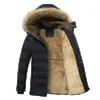 Parkas de lana gruesas y cálidas de invierno para hombre, chaqueta Parka con cuello de piel con capucha impermeable, abrigo para hombre, Parkas informales a la moda de otoño para hombre 240103