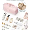 BAGSMART Make-up Cosmetische Tas Reizen Waterbestendige Toilettas voor Vrouwen Draagbare Leuke Etui Open Platte Make Up Organizer Bag 240104