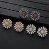 Ohrstecker Luxus Trendy Gänseblümchen Blumen Cluster für Frauen Hochzeit Kubikzircon Kristall African Dubai Braut Ohrring A14647