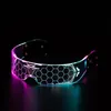 Sunglasses Widely Applied Great Light Up LED Rave Glasses Honeycomb Lens Futuristic For Club237v