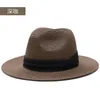 Hommes grande taille Fedora mâle été casquette de soleil adulte Panama chapeau chapeaux de paille 5557 cm 5860 cm 240103