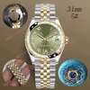 Woman Diamond Watch Watches Gold 31MMSIX Zegar to jubileuszowa bransoletka szeroka płaska pasek Montre de lukse 2813 Automatyczna stal 300z