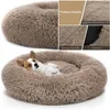 Hond Bed Comfortabele Donut Knuffel Ronde Kennel Ultra Zacht Wasbaar en Kat Kussen Winter Warme Bank verkoop 240103