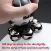 Electric Shaver 7D Floating Cutter Head Base Charging Portable Men Beard Trimmer Clipper Skull Shaver Waterproof Shaving 240103